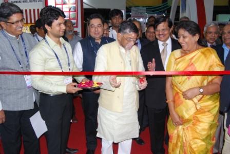 Inauguration of NTC Stall at Technotex, 2015 by Shri S. K Gangwar, Hon"ble Minister of State for Textiles and Smt. Gokula Indira, Minister of Textiles, Govt of Tamil Nadu in presence of Shri S. K Panda, IAS, Secretary ( Textiles), Govt. of India.